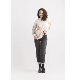 DAISY FLOWER SWEATER OATMEAL