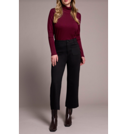 TRIBAL HIGH RISE BLACK CAPRI PANT