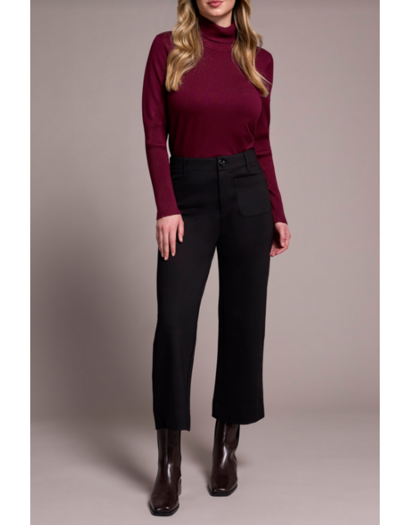 TRIBAL HIGH RISE BLACK CAPRI PANT