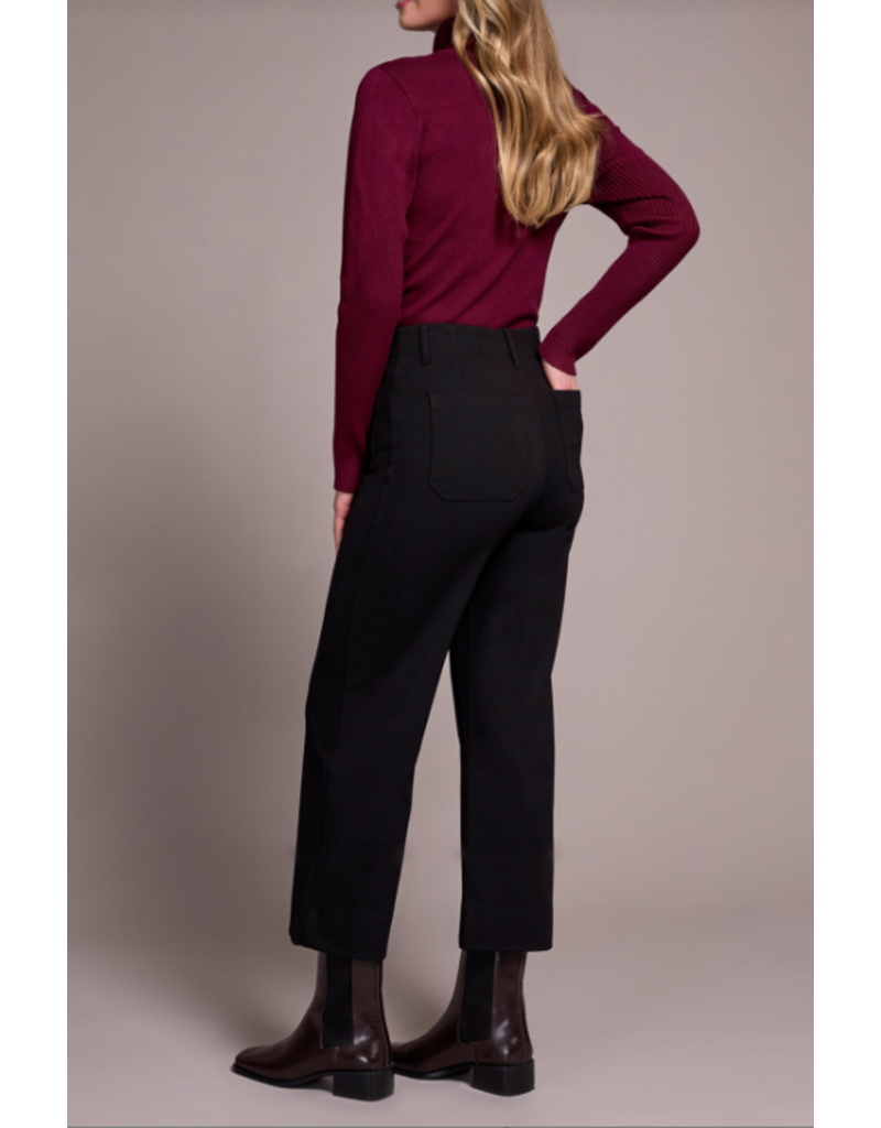 TRIBAL HIGH RISE BLACK CAPRI PANT