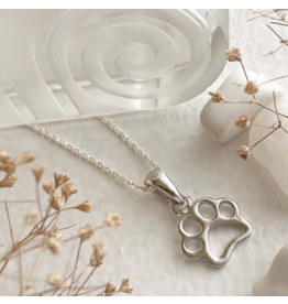 PIKA & BEAR PAWS PAW PRINT PENDANT NECKLACE
