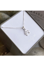 PIKA & BEAR PAWS PAW PRINT PENDANT NECKLACE