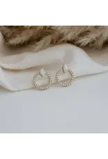 GLEE BLANCHE STUDS OPALITE