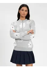 HALF ZIP DAISY SWEATER