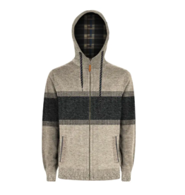BONDED FULL ZIP HOODED SWEATER