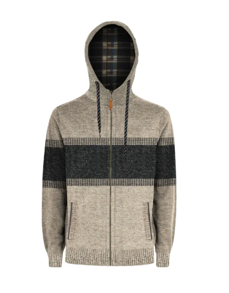 BONDED FULL ZIP HOODED SWEATER