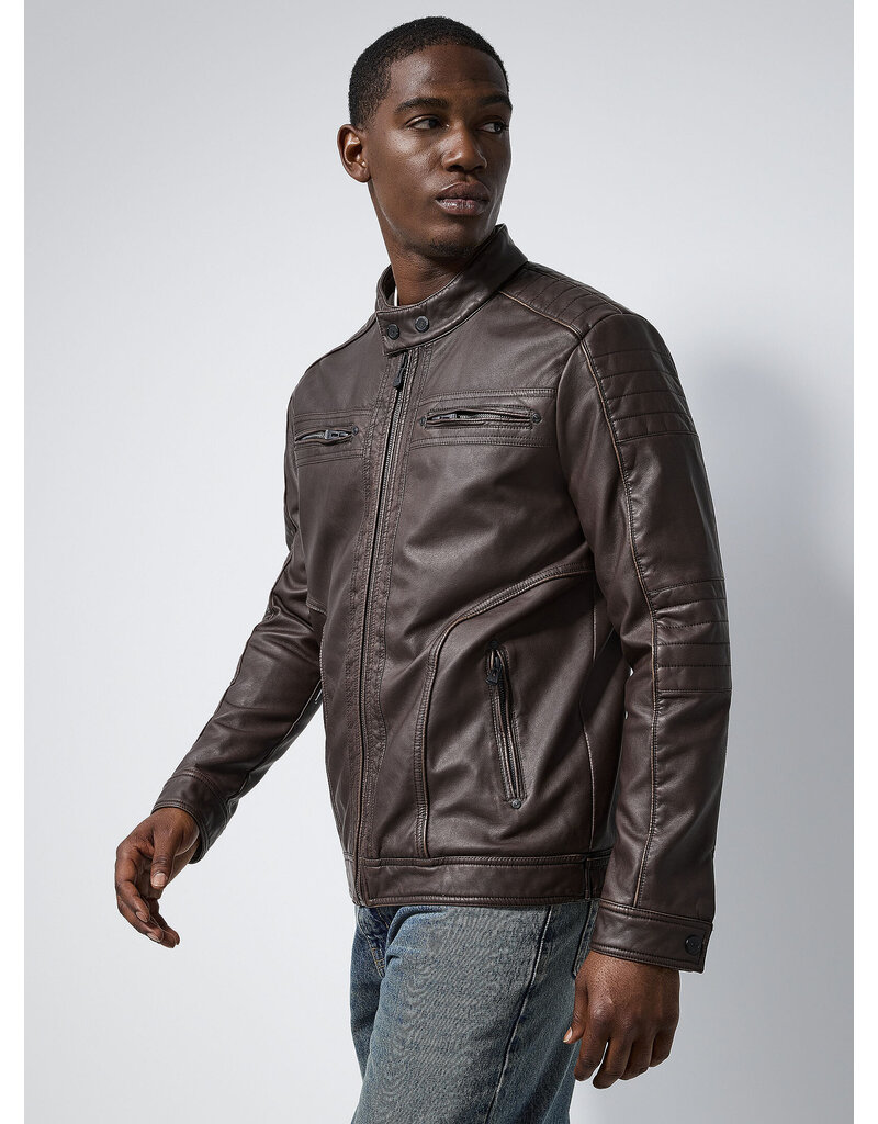 MENS VEGAN LEATHER JACKET