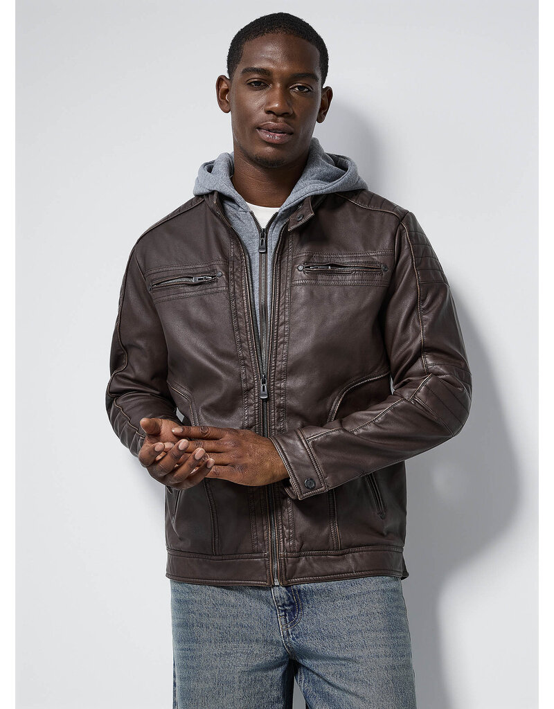 MENS VEGAN LEATHER JACKET