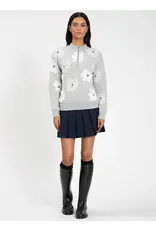 HALF ZIP DAISY SWEATER