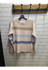 CREW NECK STRIPED SWEATER