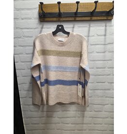 CREW NECK STRIPED SWEATER
