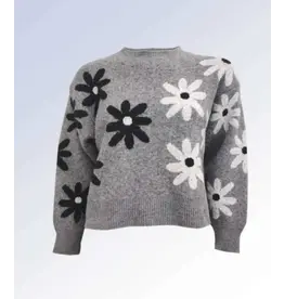 CREW NECK DAISY SWEATER