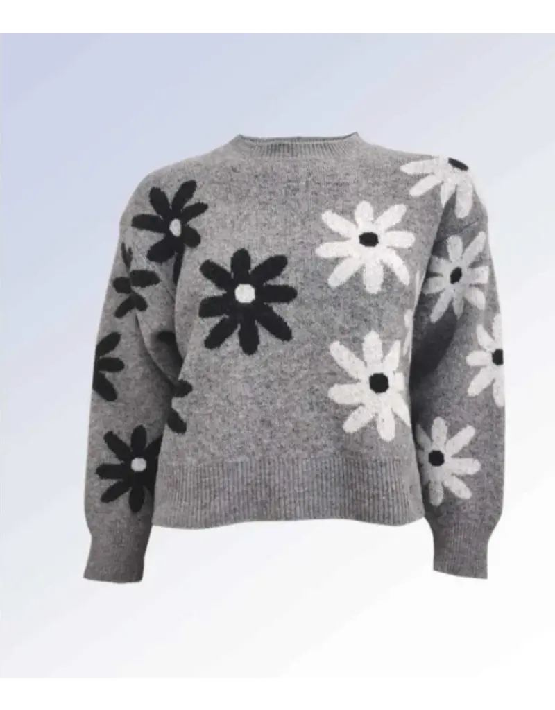 CREW NECK DAISY SWEATER