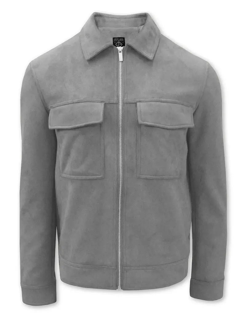 ZIP FRONT SUEDE JACKET
