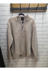 CHENILLE MOCK ZIP SWEATER