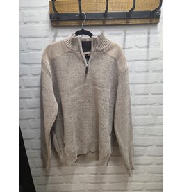 CHENILLE MOCK ZIP SWEATER