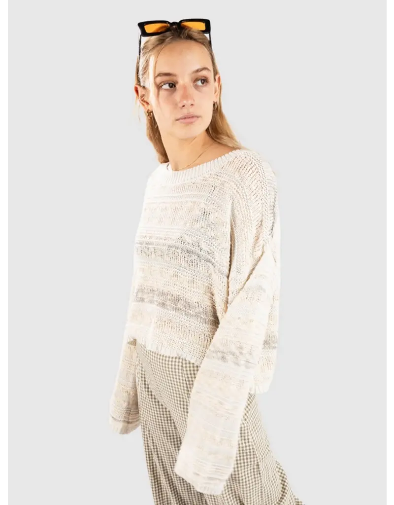 24COLOURS BEIGE COTTON BLEND SWEATER
