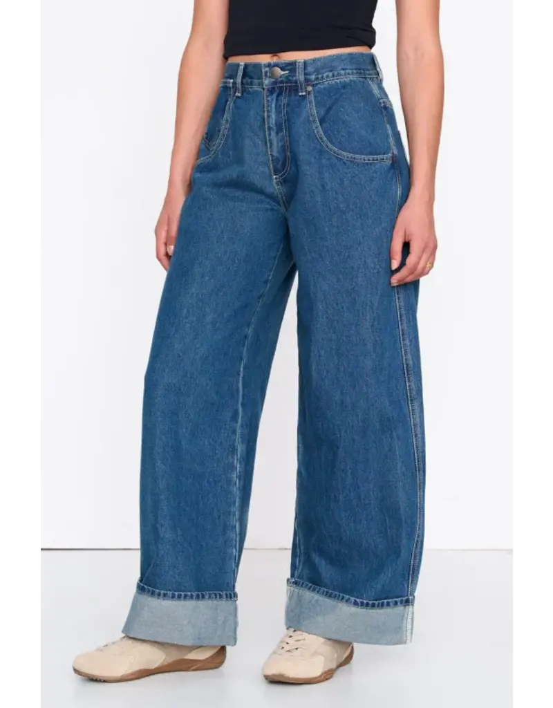 24COLOURS BAGGY COTTON BLEND JEANS