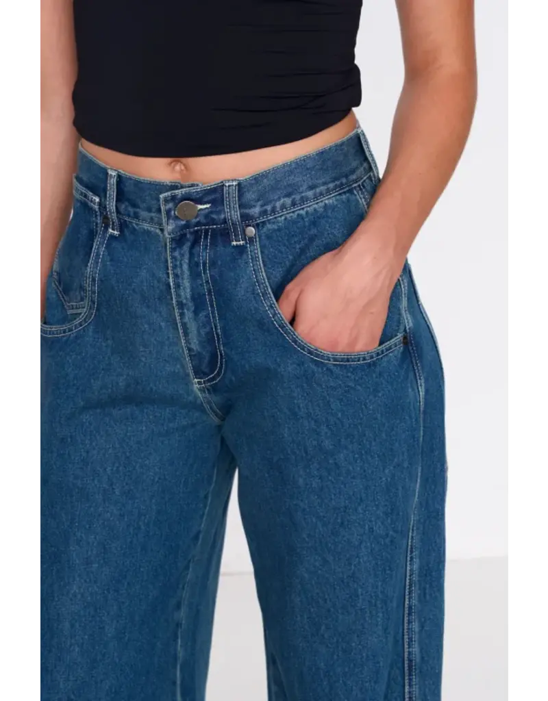 24COLOURS BAGGY COTTON BLEND JEANS