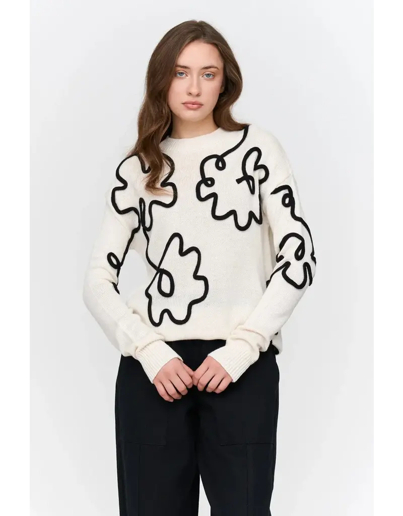 24COLOURS WHITE SWEATER