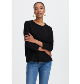 PAMILA MID SLEEVE  COTTON BLEND T SHIRT