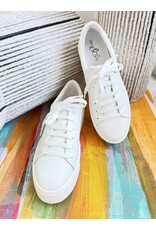 BOS & CO MAYA WHITE LEATHER SNEAKER