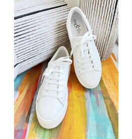 BOS & CO MAYA WHITE LEATHER SNEAKER