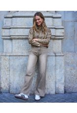 COTTON WIDE LEG DENIM - CARAMEL