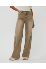 COTTON WIDE LEG DENIM - CARAMEL