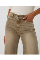 COTTON WIDE LEG DENIM - CARAMEL