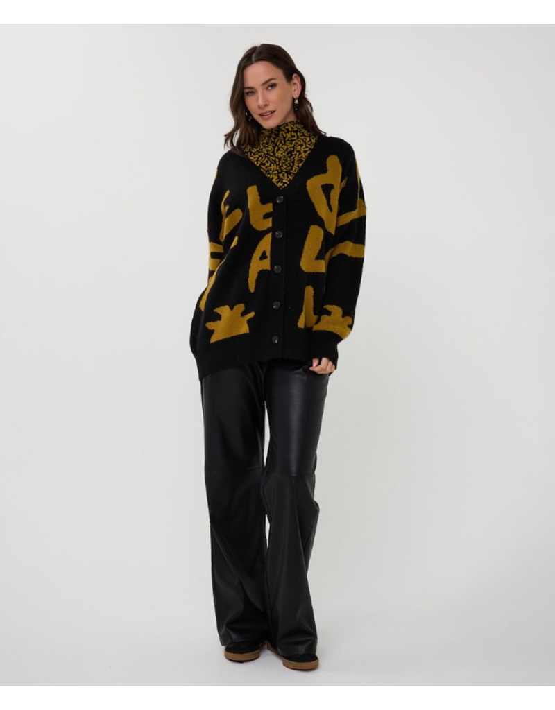 OVERSIZED LETTER CARDIGAN
