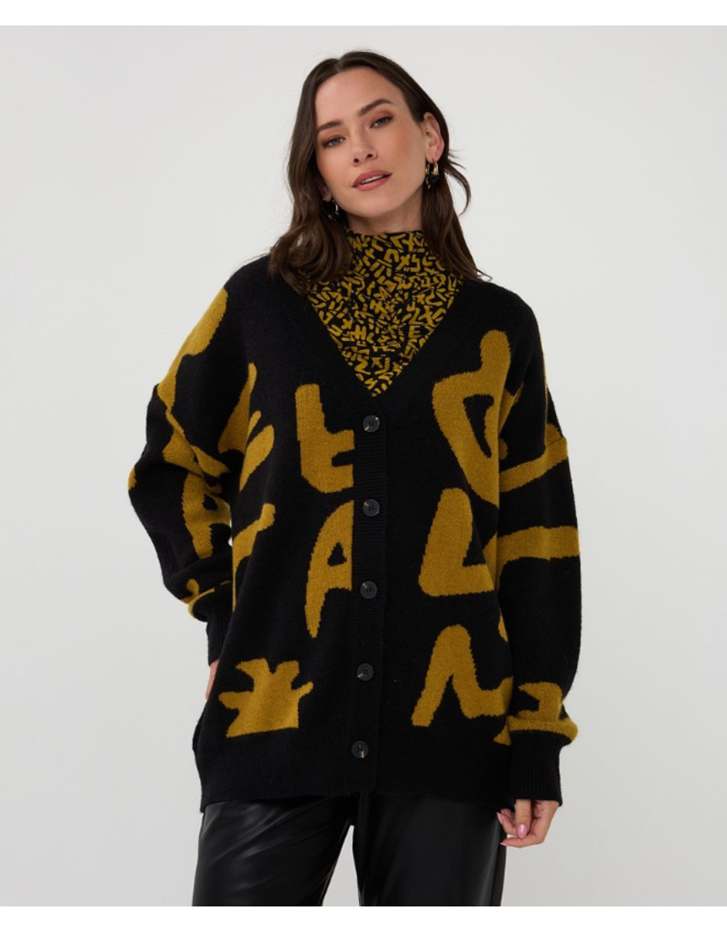 OVERSIZED LETTER CARDIGAN