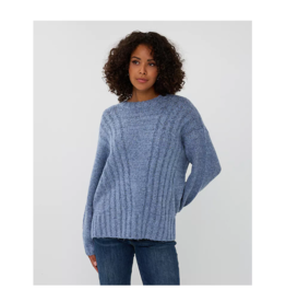 RIBBED SWEATER W. SILVER LUREX