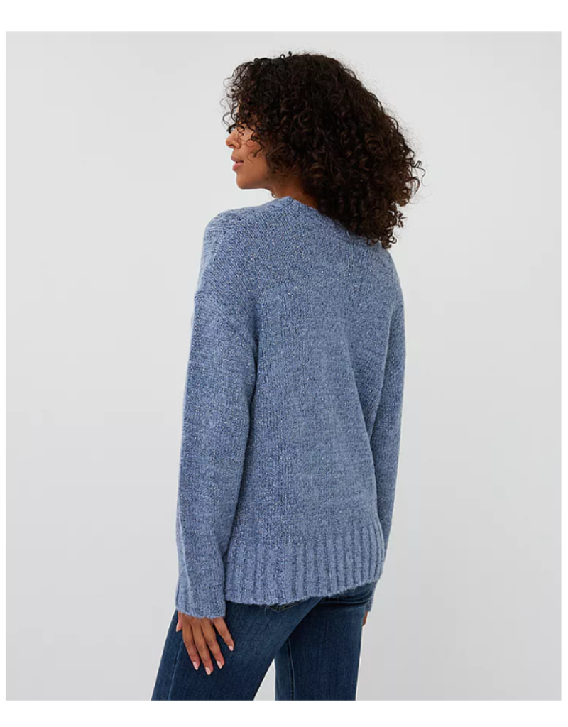 RIBBED SWEATER W. SILVER LUREX