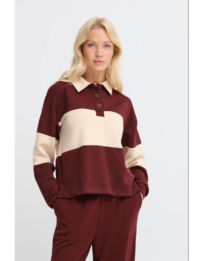 B YOUNG PUSTI CONTRAST POLO