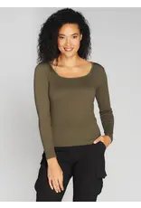 C'EST MOI SQUARE NECK RIB SEAMLESS TOP - ONE SIZE