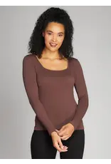 C'EST MOI SQUARE NECK RIB SEAMLESS TOP - ONE SIZE