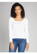 C'EST MOI SQUARE NECK RIB SEAMLESS TOP - ONE SIZE