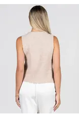 C'EST MOI HIDDEN BUTTON SWEATER VEST