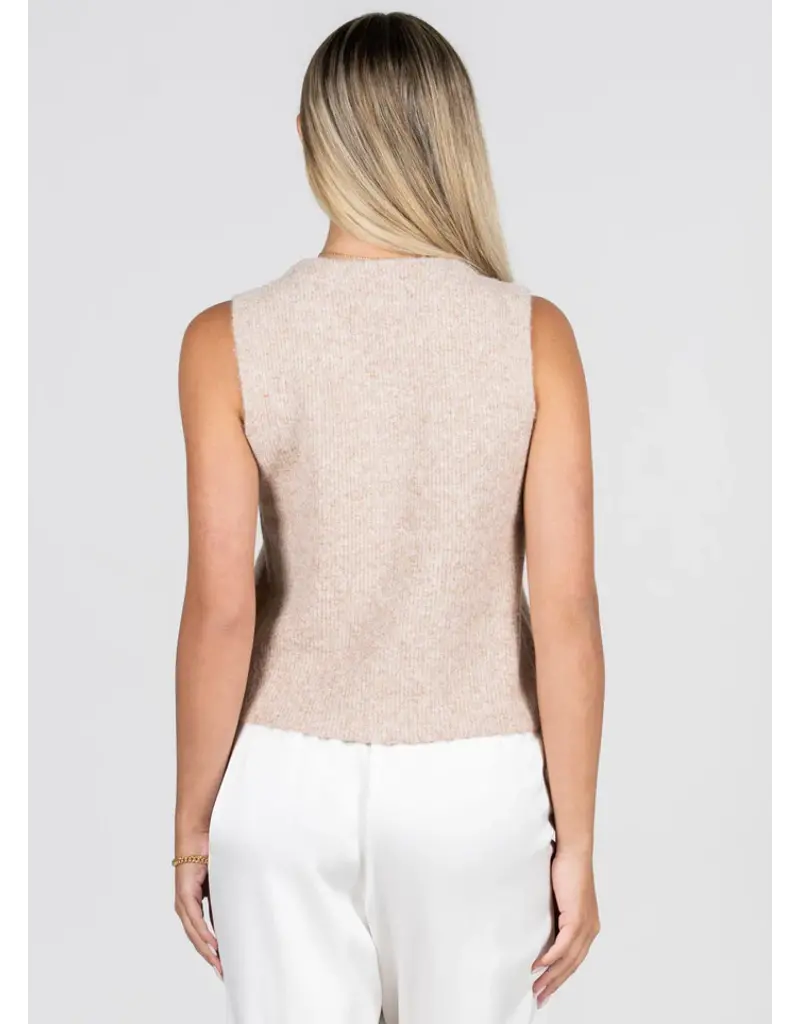 C'EST MOI HIDDEN BUTTON SWEATER VEST