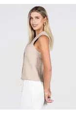 C'EST MOI HIDDEN BUTTON SWEATER VEST