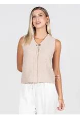 C'EST MOI HIDDEN BUTTON SWEATER VEST