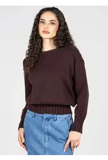 C'EST MOI CREW NECK SWEATER ESPRESSO