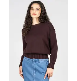 C'EST MOI CREW NECK SWEATER ESPRESSO
