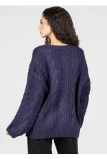 C'EST MOI CHUNKY CABLE KNIT CARDIGAN