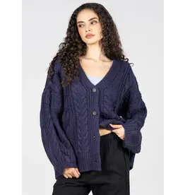 C'EST MOI CHUNKY CABLE KNIT CARDIGAN