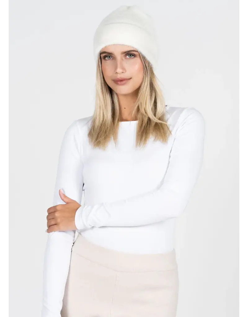 C'EST MOI FUZZY RIBBED BEANIE