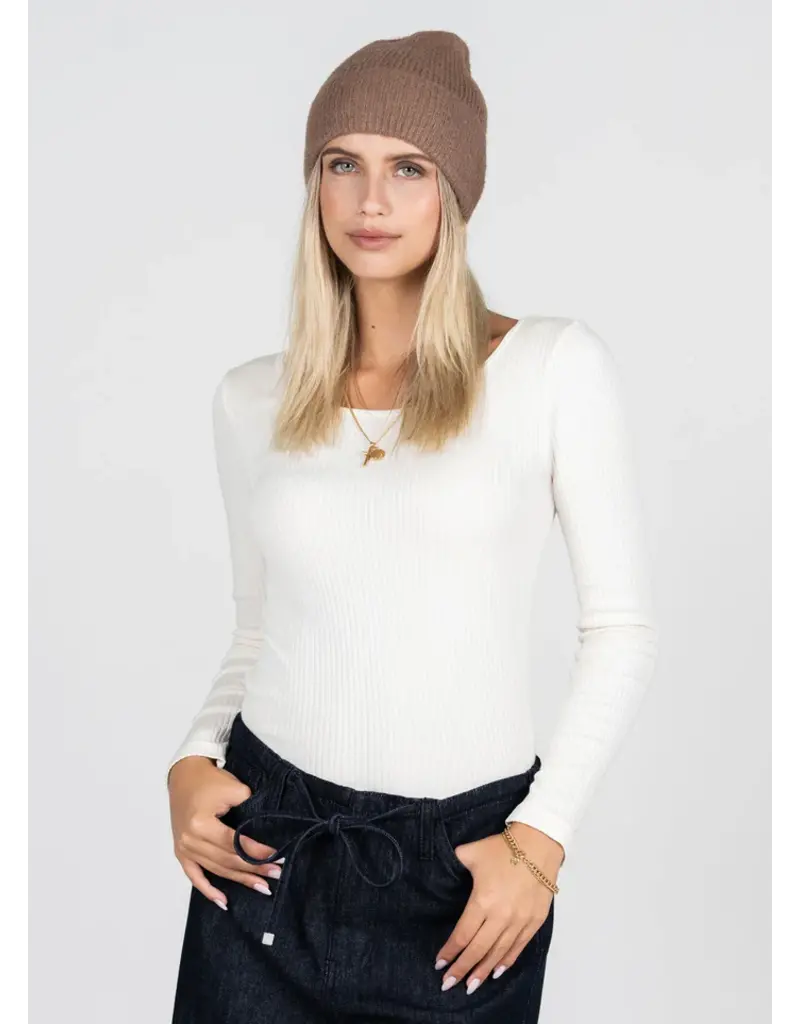 C'EST MOI FUZZY RIBBED BEANIE