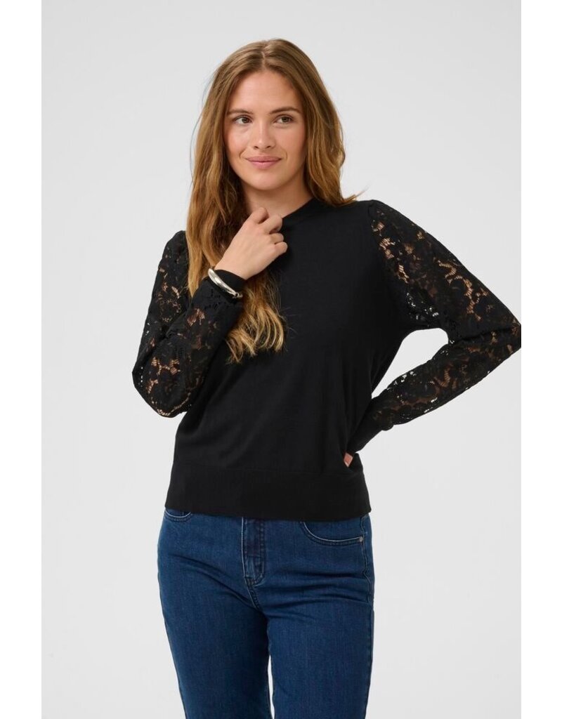 CULTURE ANNE MARIE LACE KNIT TOP