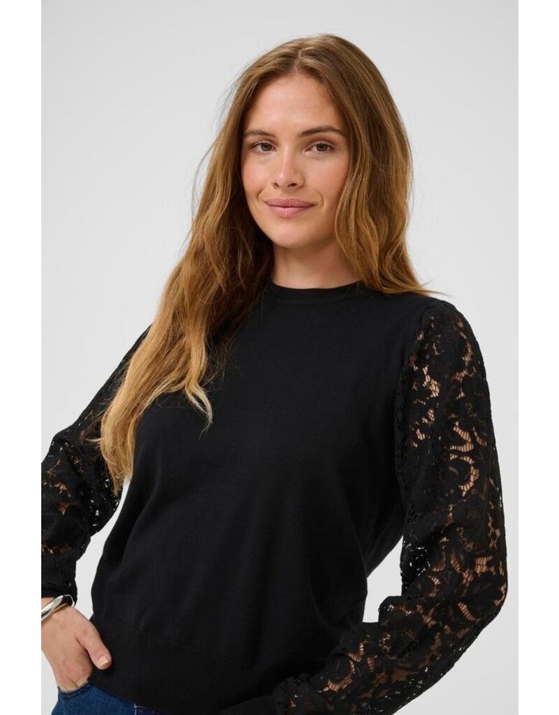 CULTURE ANNE MARIE LACE KNIT TOP